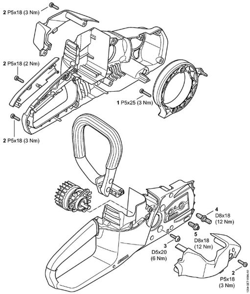 Tightening torques Battery chain saws (MSA) MSA 140 C-B Stihl