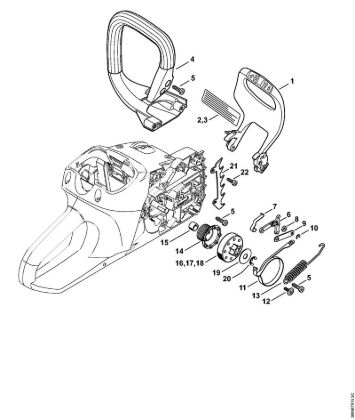 Hand guard, Chain brake Battery chain saws (MSA) MSA 160 C-B Stihl