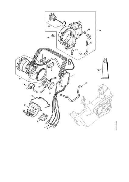 Picture of Electric motor, Electronic module, Oil tank MSA 161 T