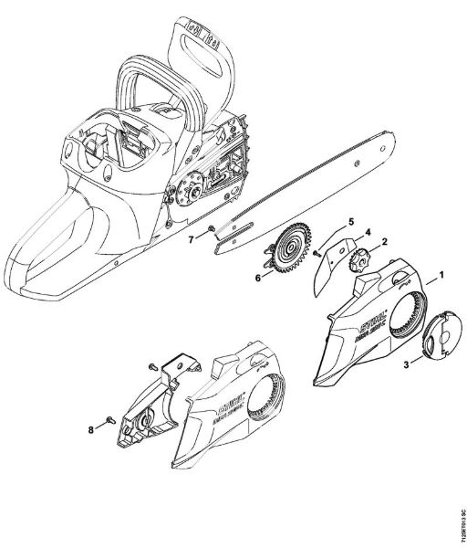 Chain sprocket cover Battery chain saws (MSA) MSA 200 C-B Stihl