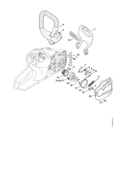 Picture of Hand guard, Chain brake MSA 200 C-B