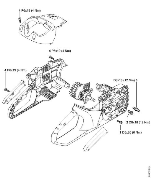 Tightening torques Battery chain saws (MSA) MSA 200 C-B Stihl
