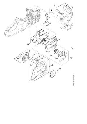 Picture of Hand guard, Chain brake, Chain tensioner MSA 200.0 C-B