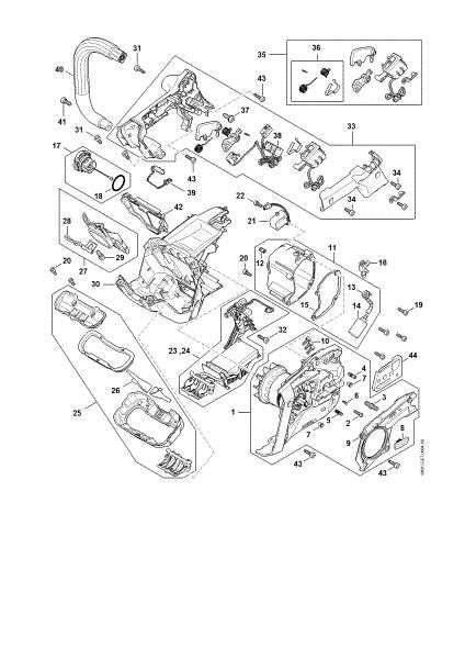 Picture of Electric motor, Electronic module, Handle housing MSA 220.0 TC-O