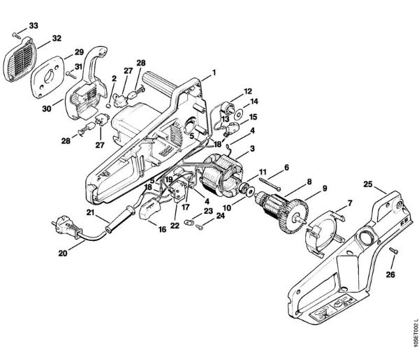 Electric motor E 14 C Electric chain saws (MSE) E 14 Stihl