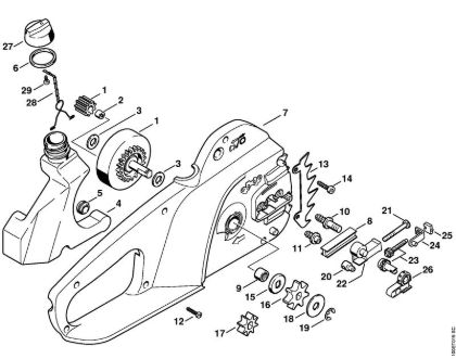 Handle housing Electric chain saws (MSE) E 180 C Stihl