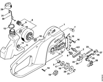 Handle housing Electric chain saws (MSE) MSE 160 C-Q Stihl