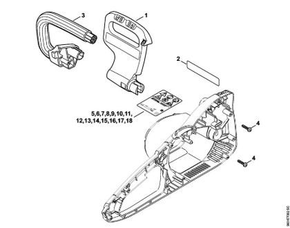 Hand guard, Handlebar Electric chain saws (MSE) MSE 170 C-Q Stihl