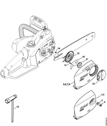 Chain sprocket cover, Tools Electric chain saws (MSE) MSE 190 C-BQ Stihl