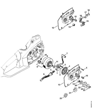 Oil pump, Chain sprocket Electric chain saws (MSE) MSE 190 C-BQ Stihl