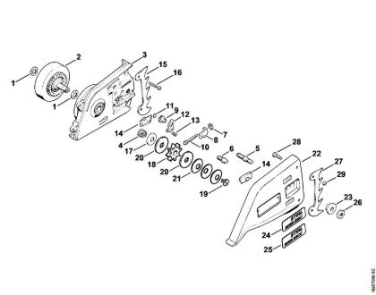 Chain sprocket cover Electric chain saws (MSE) MSE 220 C Stihl
