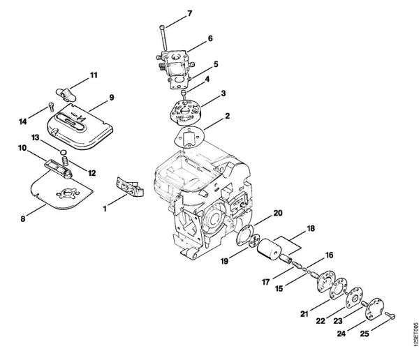 Air filter, Oil pump Gasoline chain saws (MS) 009 Stihl