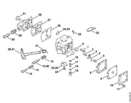 Carburetor WT-29 (12.87) Gasoline chain saws (MS) 009 Stihl