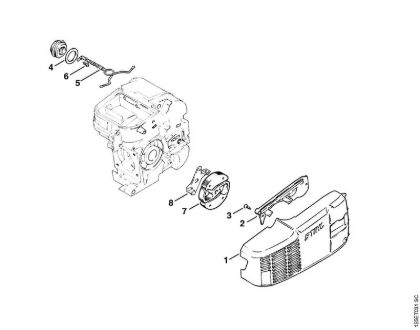 Clutch (33.89), (30.89), (25.84) Gasoline chain saws (MS) 009 Stihl