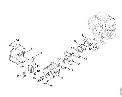 Cylinder Gasoline chain saws (MS) 009 Stihl