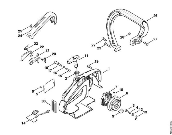 Rewind starter Gasoline chain saws (MS) 009 E Stihl
