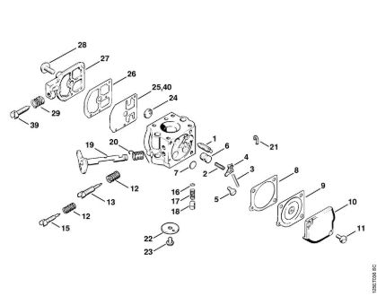 Carburetor C1S-S1 Gasoline chain saws (MS) 009 LQ Stihl