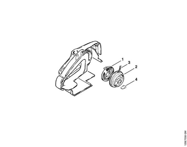 Rewind starter (35.85), (25.84) Gasoline chain saws (MS) 009 LQ Stihl