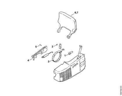 Chain brake (25.84) Gasoline chain saws (MS) 009 Q Stihl