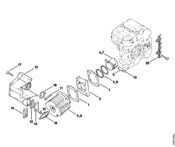 Cylinder Gasoline chain saws (MS) 010 AV Stihl