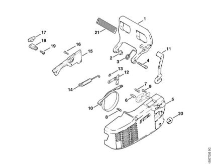 Chain brake Gasoline chain saws (MS) 011 AVE Stihl