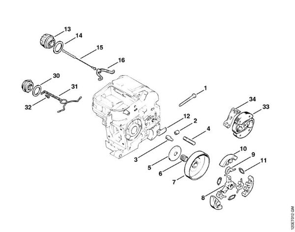 Clutch Gasoline chain saws (MS) 011 AVE Stihl