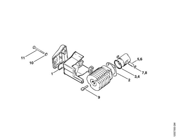 Cylinder (32.88), (27.86), (25.84), (27.83) Gasoline chain saws (MS) 011 AVEQ Stihl