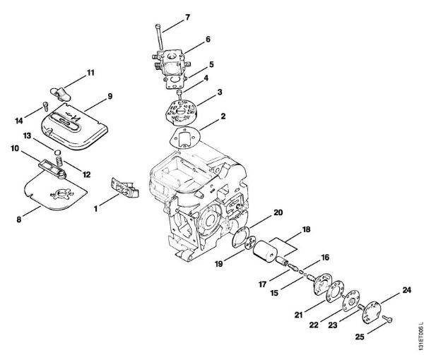 Air filter, Oil pump Gasoline chain saws (MS) 012 AVEQ Stihl