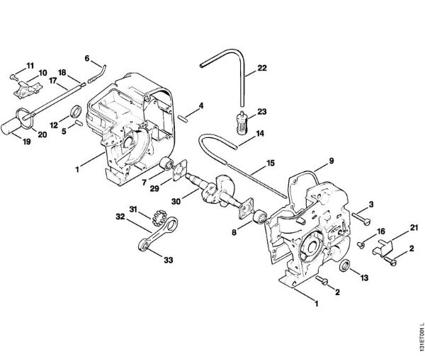 Crankcase Gasoline chain saws (MS) 012 AVEQ Stihl