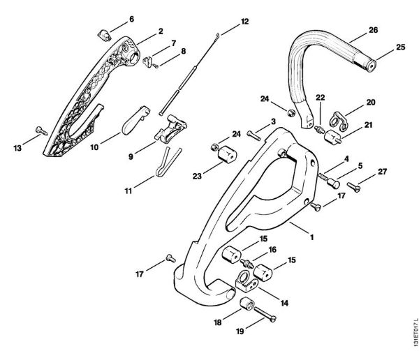 Handle AVT Gasoline chain saws (MS) 012 AVEQ Stihl