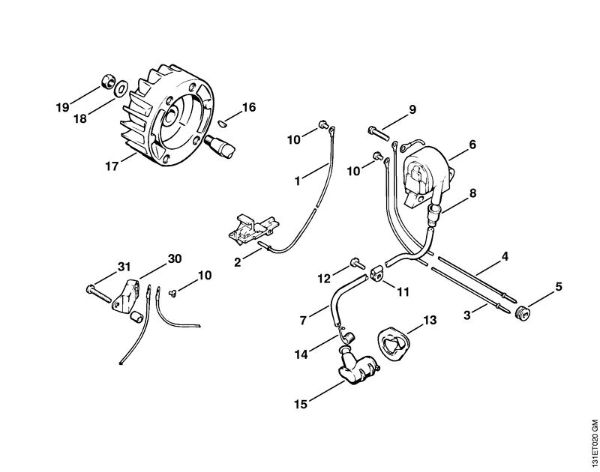 Ignition system Gasoline chain saws (MS) 012 AVEQ Stihl