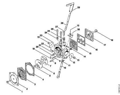 Carburetor HDC-17 Gasoline chain saws (MS) 015 LQ Stihl