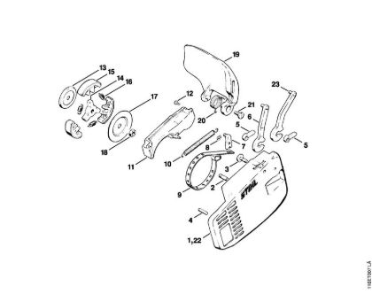 Chain brake Gasoline chain saws (MS) 015 LQ Stihl