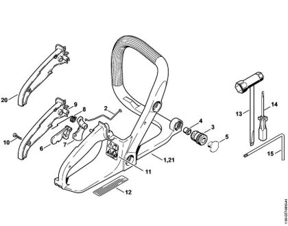 Handle frame, Tools Gasoline chain saws (MS) 017 C Stihl