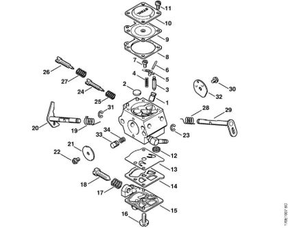 Carburetor WT-451 (51.97) Gasoline chain saws (MS) 019 T Stihl