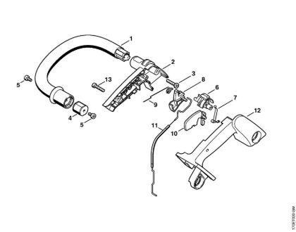 Handlebar Gasoline chain saws (MS) 019 T Stihl
