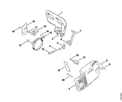 Chain brake Gasoline chain saws (MS) 020 (1114) Stihl