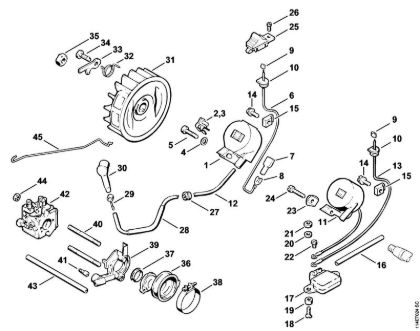 Ignition system Gasoline chain saws (MS) 020 (1114) Stihl
