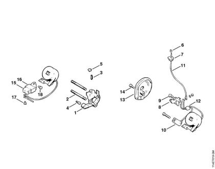 Ignition system (7.93), (36.80) Gasoline chain saws (MS) 020 (1114) Stihl