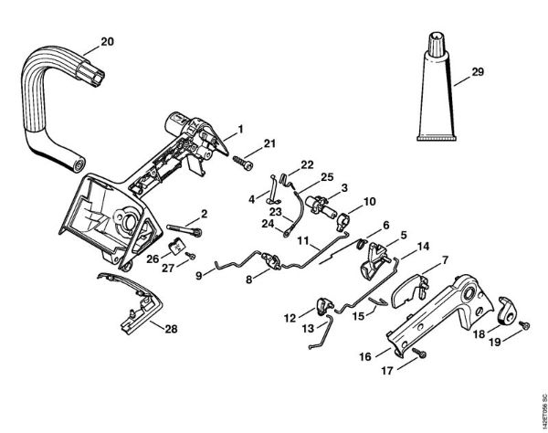 Handle housing 020 T Gasoline chain saws (MS) 020 T Stihl