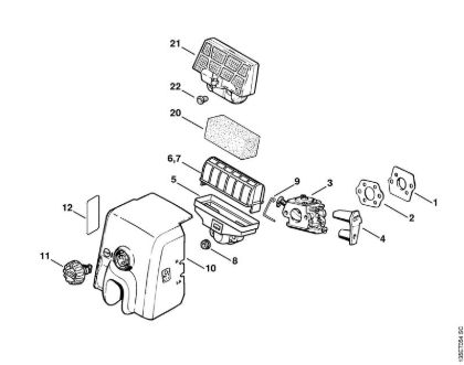 Air filter Gasoline chain saws (MS) 023 Stihl