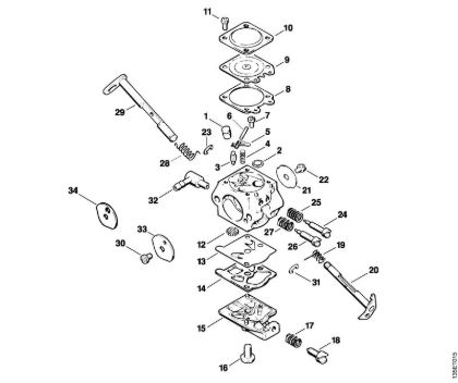 Carburetor WT-215, WT-286 Gasoline chain saws (MS) 023 L Stihl