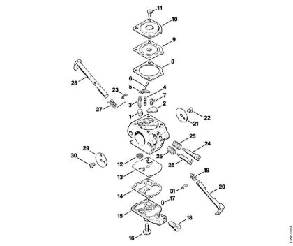 Carburetor C1Q-S11 (13.94) Gasoline chain saws (MS) 023 Z Stihl