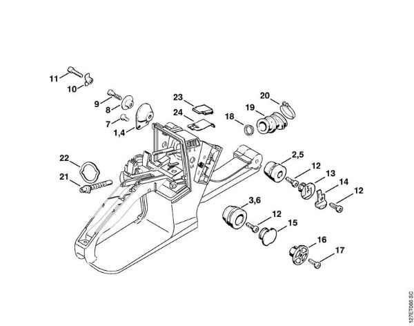 AV system Gasoline chain saws (MS) 024 SW Stihl