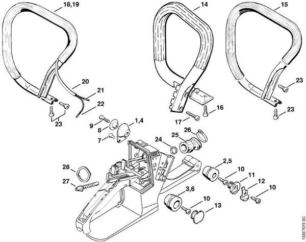AV system Gasoline chain saws (MS) 026 WVH Stihl