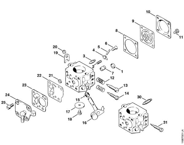 Carburetor Tillotson Gasoline chain saws (MS) 028 Stihl