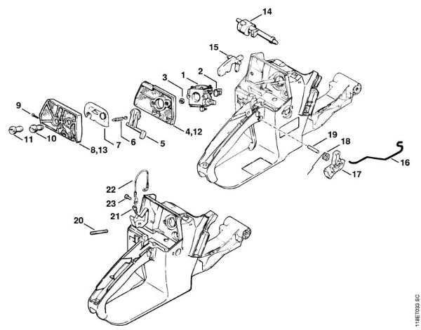 Air filter Gasoline chain saws (MS) 028 WB Stihl