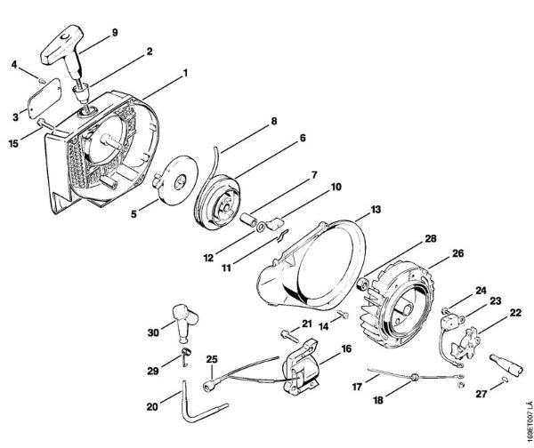 Fan housing, Set of points Gasoline chain saws (MS) 032 AVE Stihl