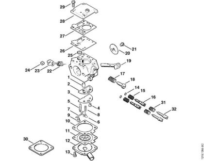 Carburetor Bing 48A101 (50.2008) Gasoline chain saws (MS) 038 Stihl