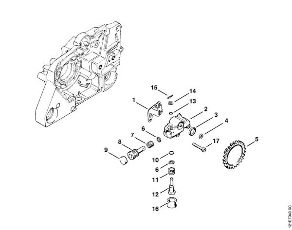 Oil pump Gasoline chain saws (MS) 038 Stihl